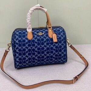 Coach Rowan mini Satchel Bag In Signature Denim Canvas NWT CY699